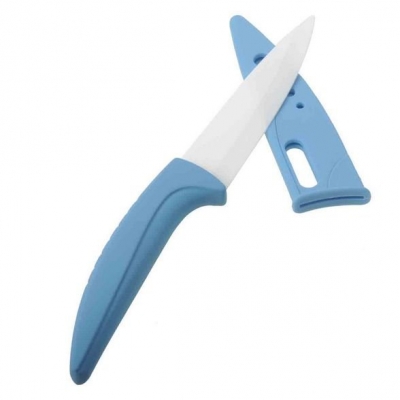 4" Home Chef Kitchen Horizontal Vegetable Ceramic Knife Knives with Sheath blue