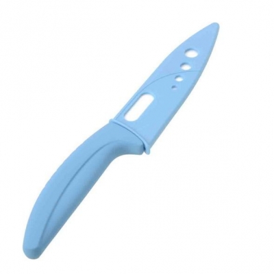 5" Chef Kitchen Ceramic Knife Knives with Sheath blue