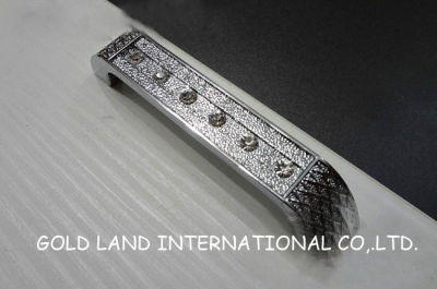96mm Free shipping crystal glass zinc alloy bedroom handle