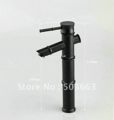 Bamboo Kitchen Faucet Deck Mounted Oil Rubbed Black Bronze Bathroom Basin Sink Mixer Tap CM0295