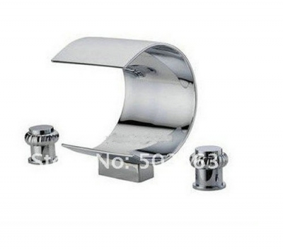 Chrome Polished Classic Deck Mounted B&S Tap Mixer Beautiful Faucet CM0394 [Bathroom Faucet-3 or 5 piece set]