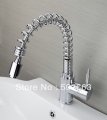 Free Shipping Wholesale Pull Out Faucet Chrome kitchen Pull Out And Swivel Sink Mixer Tap L-9009