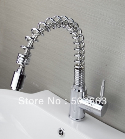 Free Shipping Wholesale Pull Out Faucet Chrome kitchen Pull Out And Swivel Sink Mixer Tap L-9009 [Kitchen Pull Out Faucet 1862|]