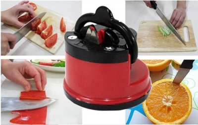Knife Sharpener with suction pad Scissors Grinder Secure Suction Chef Pad Kitchen Sharpening Tool as seen on TV