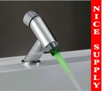 LED FAUCET bathroom mixer tap chrome 3 colors b035 [Bathroom Led Faucet 1053|]