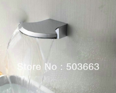 Luxury Wall Mounted Set Faucet Chrome Bathroom Mixer Tap S-673
