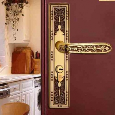 Modeled after an antique LOCK Rose Gold Door lock handle door levers out door furniture door handle Free Shipping pb14