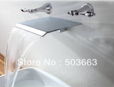 New Contermporary Wall Mounted Waterfall Bath Basin Faucet Mixer Tap S-566 [Shower Faucet Set 2229|]