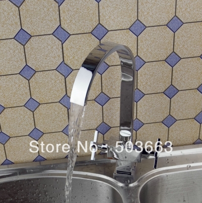Novel Single Handle Surface Mount Kitchen Swivel Sink Faucet Brass Vanity Mixer Tap L-1052 [Kitchen Faucet 1524|]
