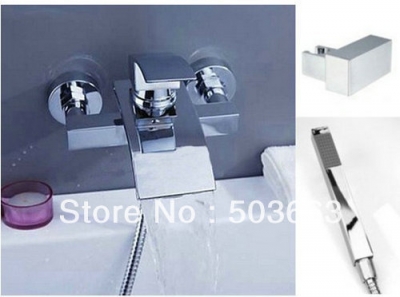Wholesale Wall Mounted Chrome Faucet Bathroom Sink Mixer Tap Waterfall Spout S-615