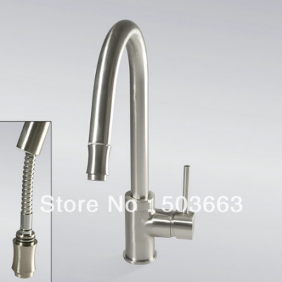 brushed nickel sink faucet pull out mixer basin faucet kitchen sink faucet pull out kitchen vessel tap L-0230