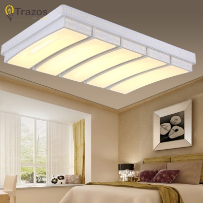 delicate acrylic shade led ceiling light for living room in 2016 new luminaria teto sala lustre com controle remoto [led-ceiling-lights-2855]