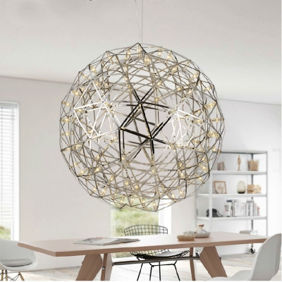 designer stainless steel pendant light moooi raimond puts dimmable led firework light ball for restaurant living room 110-240v [crystal-lights-7423]