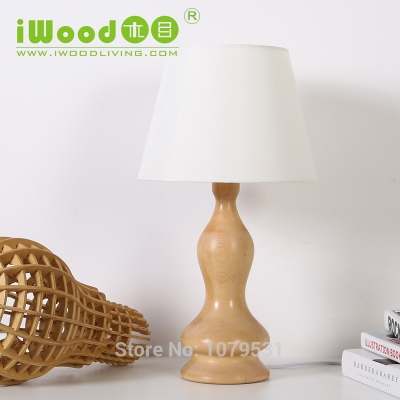 europe wood calabashtable lamp modern personality wooden light bedroom bedside wood table lamp fabric wood lamp creative lamp