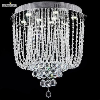 luxury fashion modern flush mount led crystal chandelier lighting for ceiling lustres de sala [modern-pendant-light-6627]
