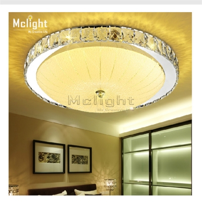 luxury led flush mount round crystal ceiling lights fixture for living room led wireless kitchen ceiling plafond lamp