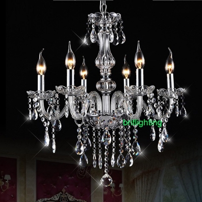 luxury modern chandelier crystal light modern brief art candle lighting lamps chandelier lighting champagne chandelier modern