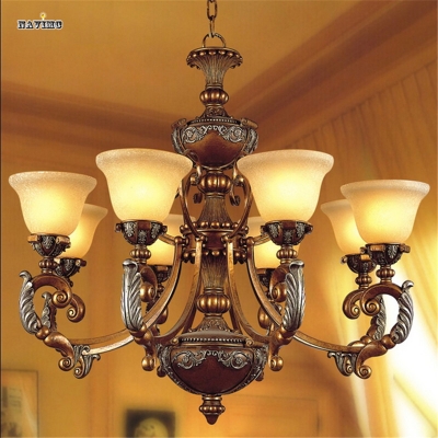 modern iron chandelier for bed room living room classical 8 lights resin wrought iron chandelier luxury antique modern lighting
