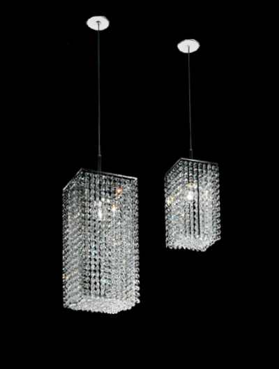 new chrome single lights crystal pendant lamp dinning table light l200*w200*h550mm bar light [crystal-pendant-light-4871]
