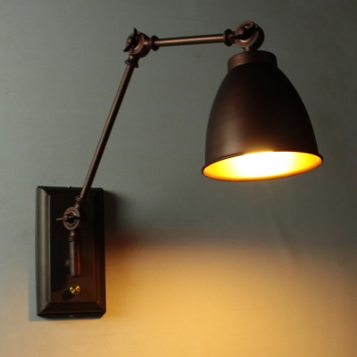 retro loft industrial vintage wall lamp light with long arm wall mount light sconce aged steel finished lamp arandela de pared [loft-lights-7431]