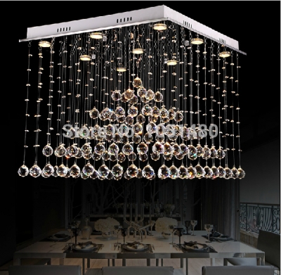 selling square modern lighting chandelier , lustre crystal lamp [modern-crystal-chandelier-5054]