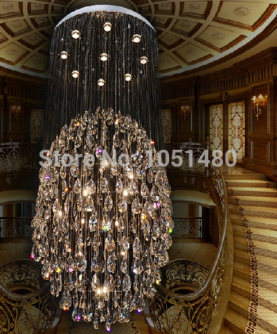 top s guaranteed luxury crystal light ,round modern crystal chandelier living room lamp dia600*h1500mm [modern-crystal-chandelier-4823]
