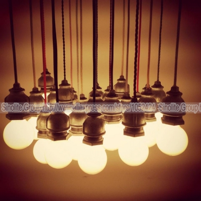 vintage pipe design pendant lamps 1 light e27 e26 dinning living bar loft lights [pendant-lights-3815]