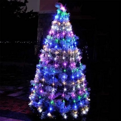 waterproof 380leds copper wire starry rattan string lights + power adapter christmas wedding patio party decorations lighting [led-string-light-3665]