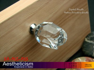 (4 pieces/lot) 25mm VIBORG K9 Glass Crystal Knobs Drawer Pulls& Cabinet Handle &Drawer Knobs, SA-965-PSS-25 [K9 Glass Crystal Knob 19|]