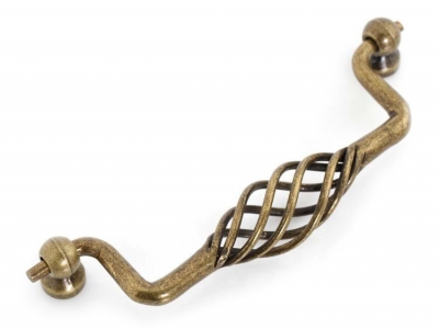10Pcs/Lot Antique Brass Birdcage Classical Furniture Cabinet Drawer Pull Handle ( C:C:128MM H:40MM )