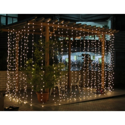 2015 6mx3m led net string light curtain lamp christmas xmas festival party indoor/outdoor decoration twinkle icicle motif light