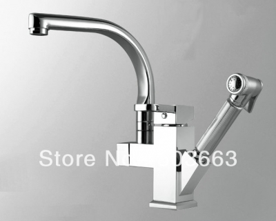 360 degree Swivel Kitchen Faucet Pull Out Polished Chrome Mixer Brass Taps Vanity Faucet L-9001 [Kitchen Pull Out Faucet 1935|]