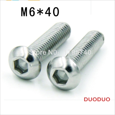 50pcs iso7380 m6 x 40 a2 stainless steel screw hexagon hex socket button head screws [hexagon-hex-socket-button-head-screws-948]