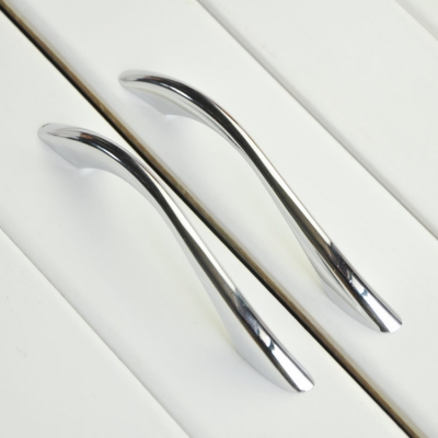 50pcs/ lot ?96mm,128mm Silver lustre S type super line light silver handle simple cabinet handle modern pull the wardrobe