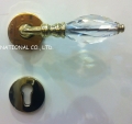 72mm Free shipping 2pcs handles with lock body+keys crystal glass door locks bedrooms living rooms door lock