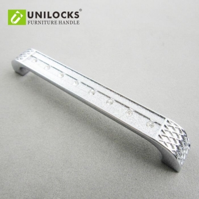 Classic Design!!! C.C.. 96 MM Clear Crystal Door Pull Handle With Zinc Alloy Chrome Metal Part [K9 Crystal Handle 17|]