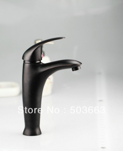 Classic Single Hole Oil Rubbed Bronze Bathroom Basin Sink Faucet Mixer Tap L-2600 [Bathroom faucet 556|]