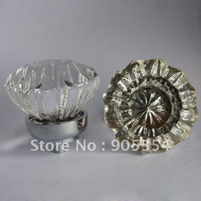 D50mmxH50mm Free shipping transparent crystal glass unique door knobs/drawer knobs
