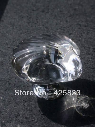 Free Shipping K9 Crystal&Shell Glass Furniture Kitchen Cabinets Dresser Knobs Door Handles Pulls Dressers Knob Drawer Pulls [Crystal knobs 48|]