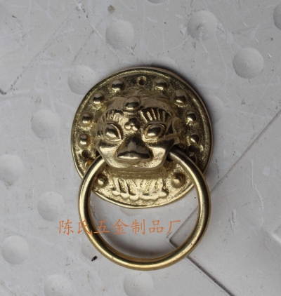 Free shipping The value of Chinese copper Head Knocker / copper Lion Head Knocker / antique door ring / animal copper ring