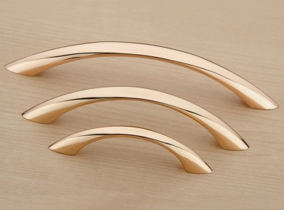 Modern Simple Rose Gold Kitchen Cabinet Drawer Pull Handle Concealed Closet Door Handle And Knob( C:C:96MM L:118MM )