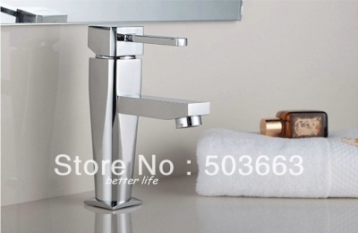 New Chrome Deck Mounted Bathroom Basin Faucet Sink Mixer Tap Brass Faucet Vanity Faucet L-402 [Bathroom faucet 528|]
