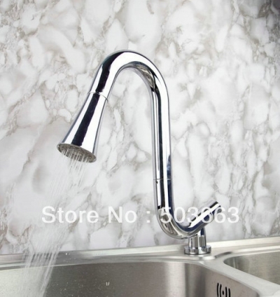 Single Handle Extensible LED Kitchen sink Faucet Pull Out Spray Mixer Tap S-703