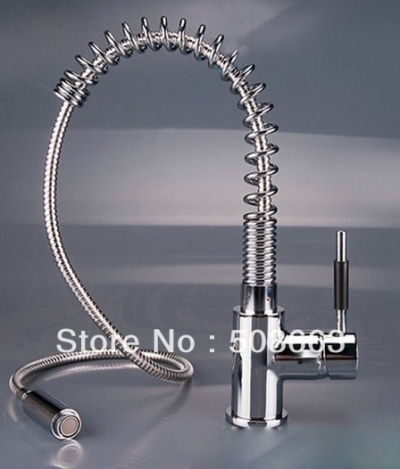 Wholesale New Chrome Kitchen Brass Faucet Basin Sink Pull Out Spray Single Handle Mixer Tap S-796