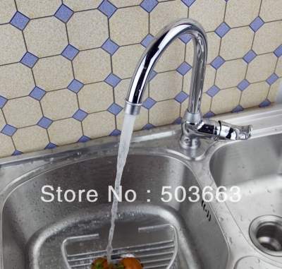 Wholesale New Single Hole Surface Mount Kitchen Swivel Sink Faucet Brass Mixer Tap L-1050