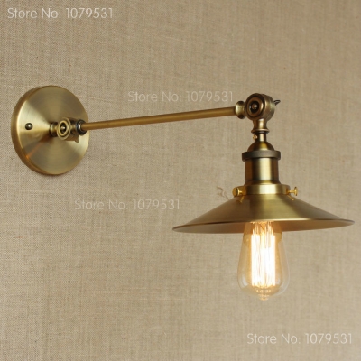 american vintage wall lamp indoor lighting bedside bronze color iron lampshade lamps wall lights for home [loft-lights-7572]