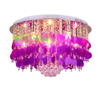 home decoratio seashell lighting luxury crystal ceiling lamp modern living room lamp water drop k9 crystal ceiling lights luxury [ceiling-lamps-2393]