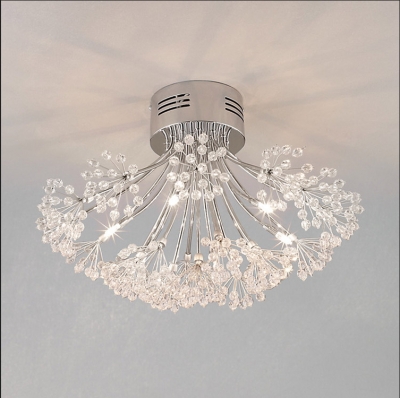 modern dandelion design crystal chandelier light dia50*h30cm lustre led crystal home lighting fixture bedroom light kitchen lamp