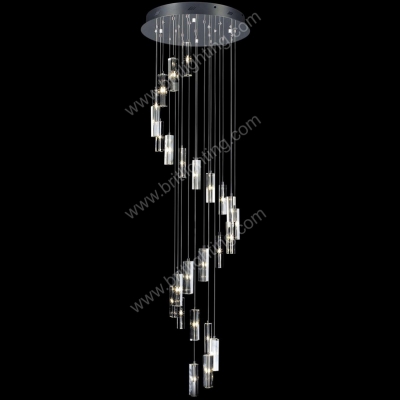 modern fashion living room lamps modern spiral chandelier use for stair well drop light spiral crystal chandelier light led