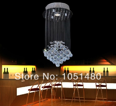 new fashion round k9 crystal lamp modern home chandeliers ceiling bedroom lamp dia250*h500mm